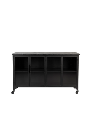 Lacquered Black Low Cabinet | DF Ferre | OROA.com
