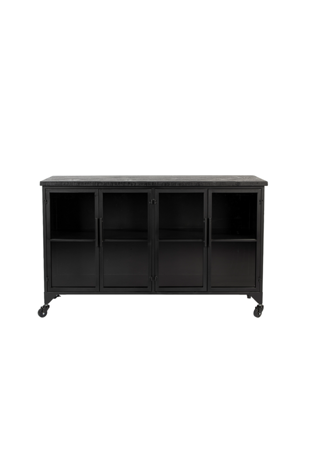 Lacquered Black Low Cabinet | DF Ferre | OROA.com