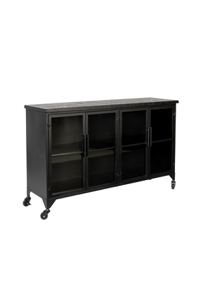 Lacquered Black Low Cabinet | DF Ferre | OROA.com