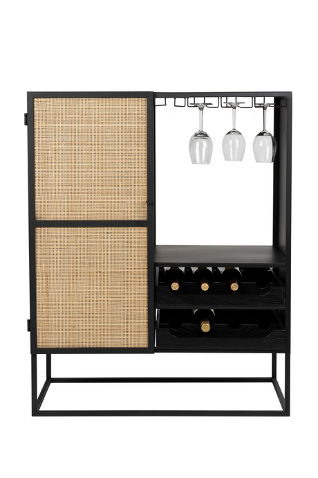 Rattan Webbing Wine Cabinet | DF Guuji | OROA.com