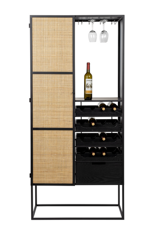 Rattan Webbing Wine Cabinet | DF Guuji | OROA.com
