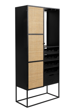 Rattan Webbing Wine Cabinet | DF Guuji | OROA.com