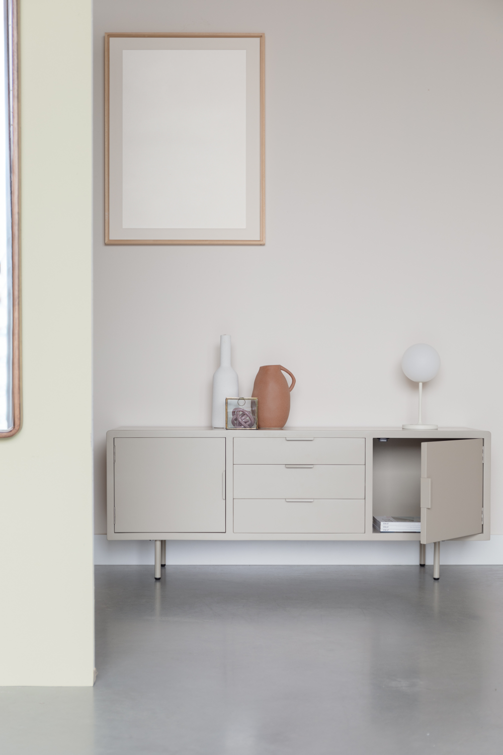Beige Sideboard With 3 Drawers | DF Kos | OROA.com