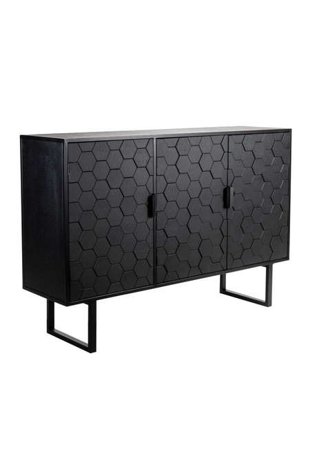 Hexagon Pattern Fir Wood Sideboard | DF Linc | OROA.com