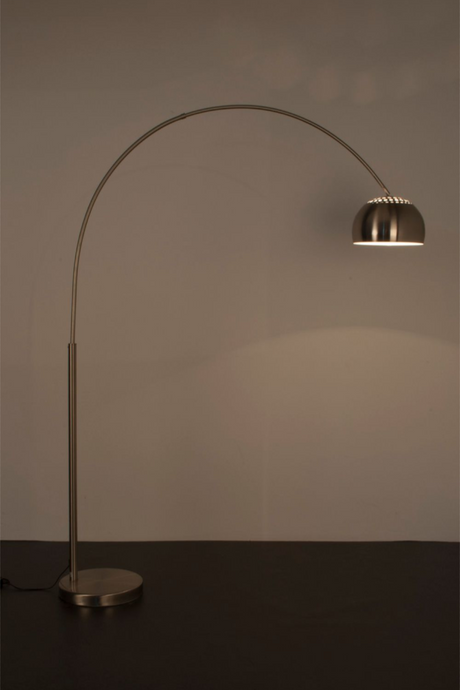 Brushed Metal Arched Floor Lamp | DF Bow | OROA.com