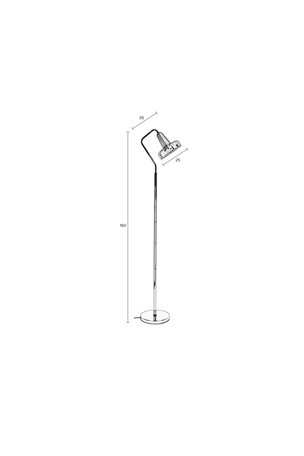 Industrial Glass Floor Lamp | DF Anshin | OROA.com