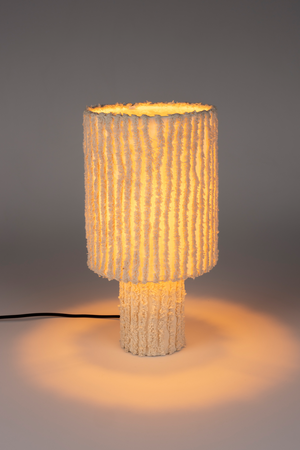 White Cotton Table Lamp | DF Arjun | OROA.com