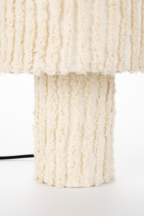 White Cotton Table Lamp | DF Arjun | OROA.com