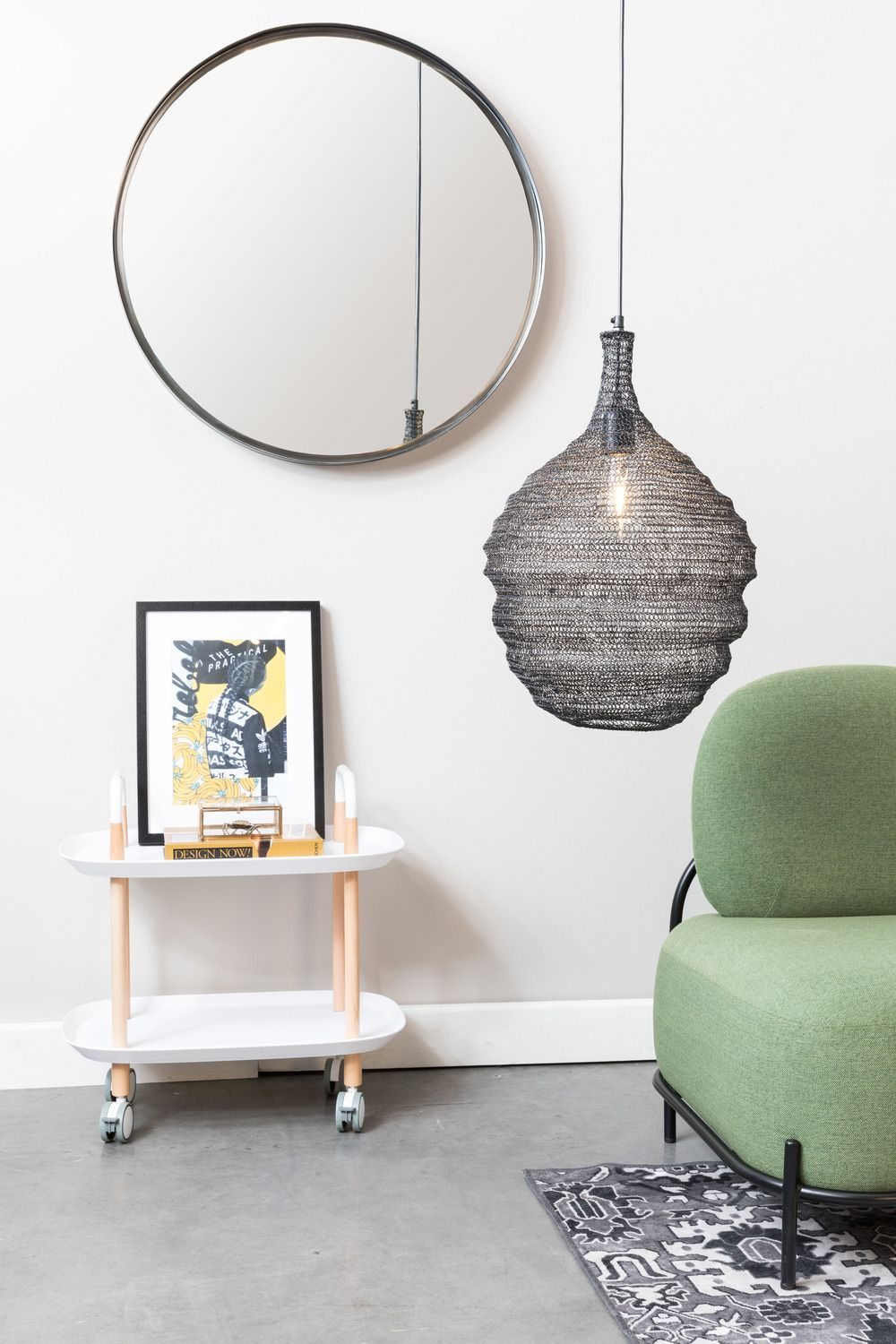 Black Iron Mesh Pendant Lamp | DF Lena | Oroa.com