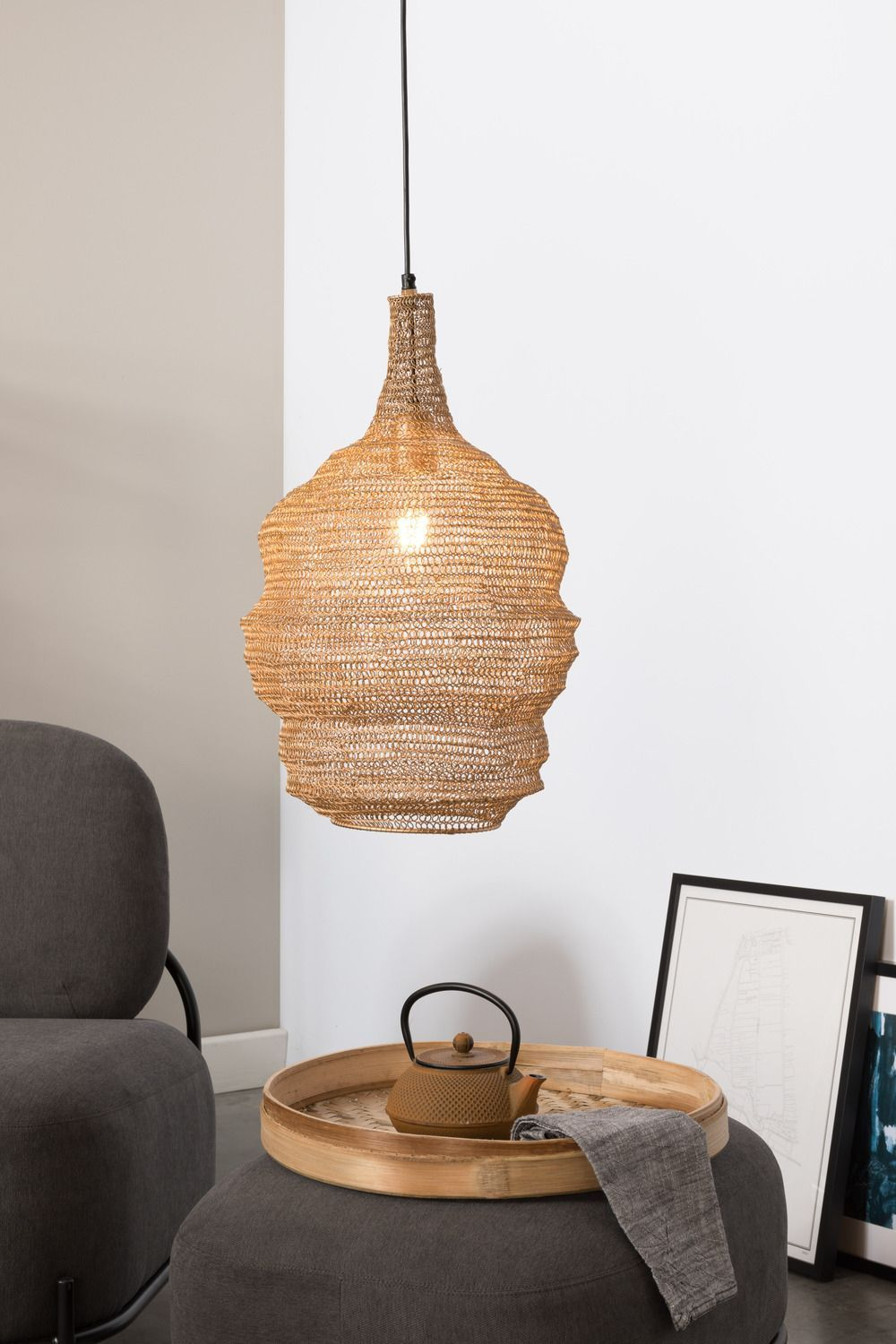 Brass Iron Mesh Pendant Lamp | DF Lena | Oroa.com