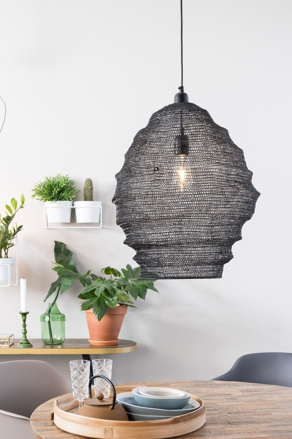 Black Iron Mesh Pendant Lamp | DF Lena | Oroa.com