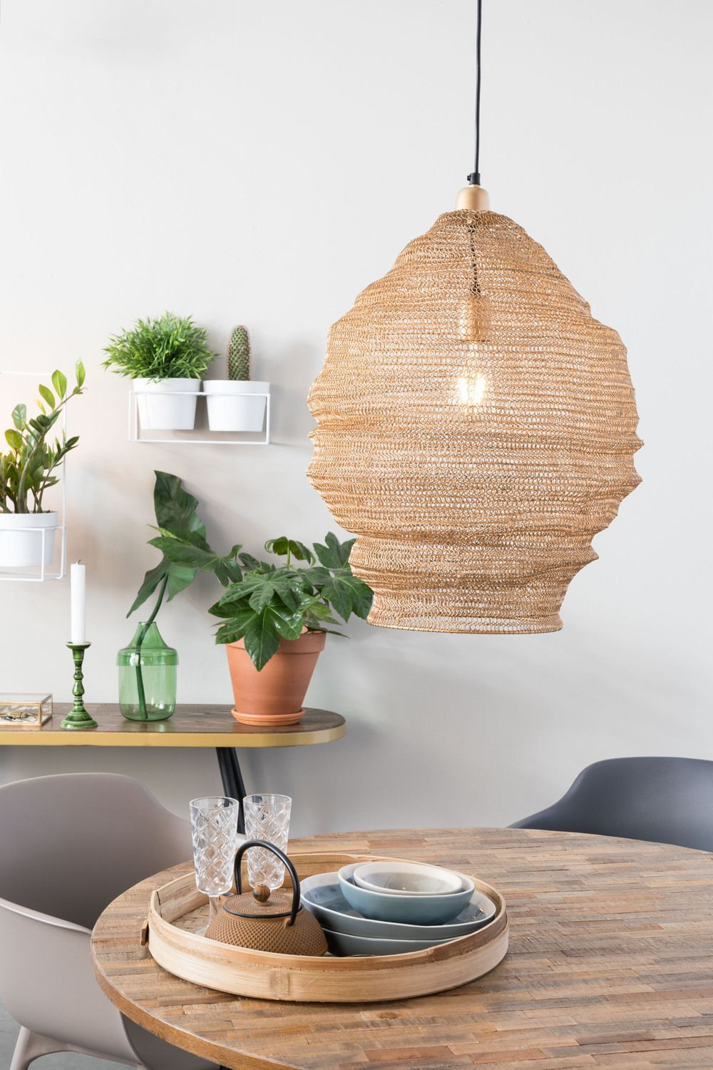 Brass Iron Mesh Pendant Lamp | DF Lena | Oroa.com