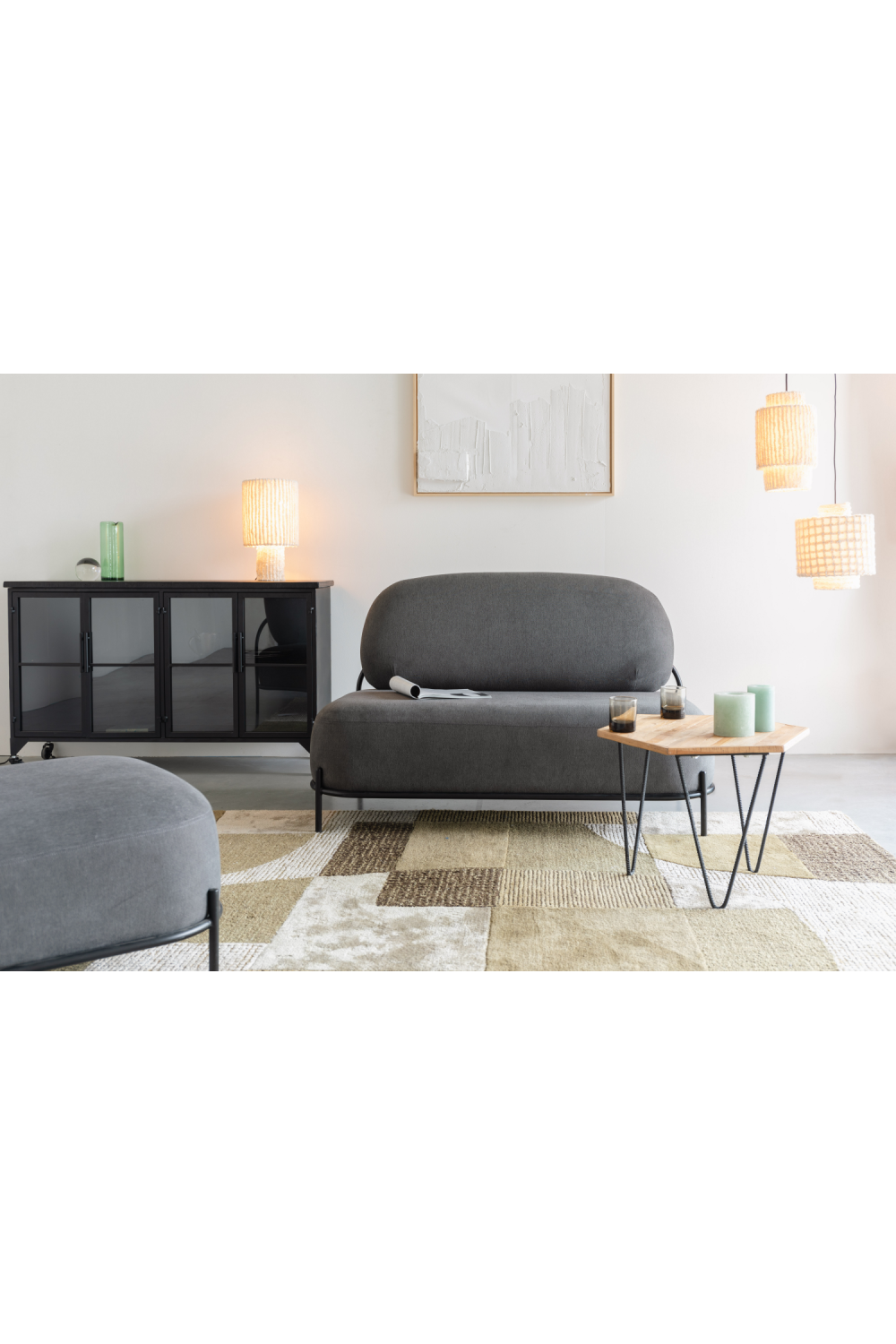 White Cotton Pendant Lamp | DF Arjun | OROA.com