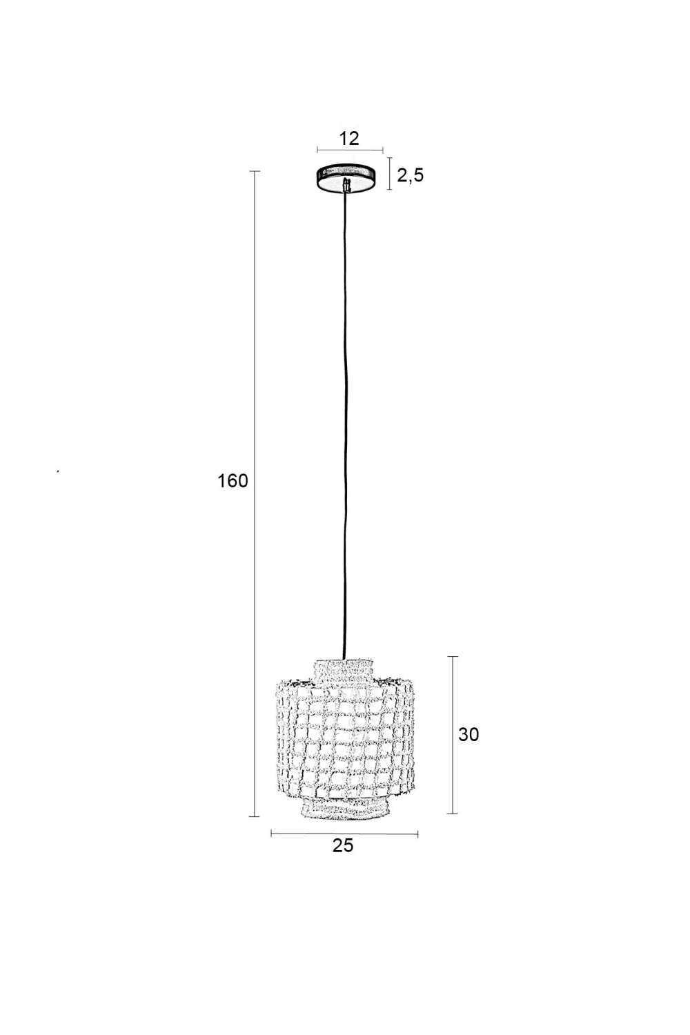 White Cotton Pendant Lamp | DF Arjun | OROA.com