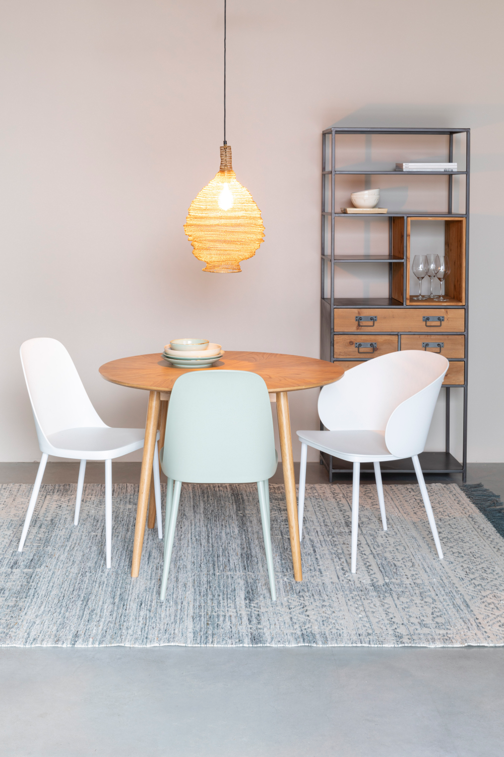 Handwoven Blue Carpet | DF Liv  | OROA.com