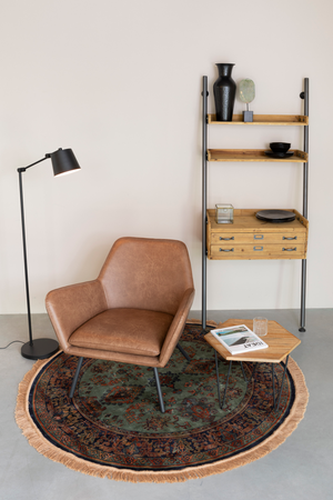 Round Green Vintage Carpet | DF Raz | Oroatrade.com