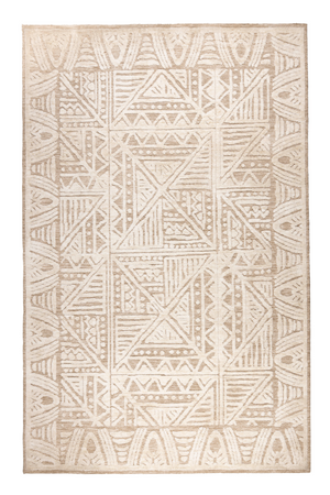 Patterned Beige Carpet 5' x 8' | DF Cuzco | OROA.com
