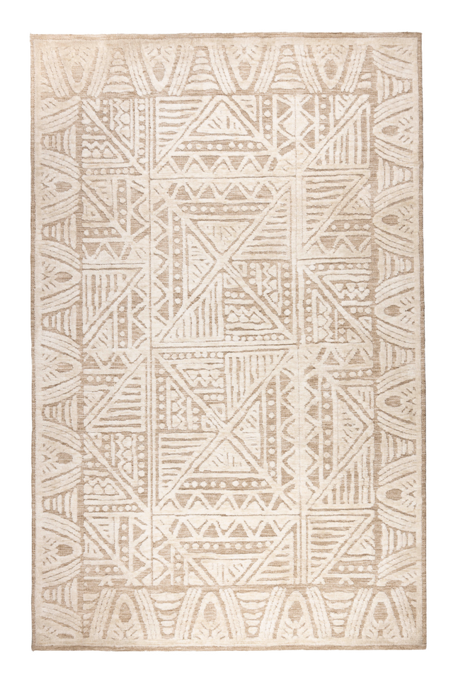 Patterned Beige Carpet 5' x 8' | DF Cuzco | OROA.com