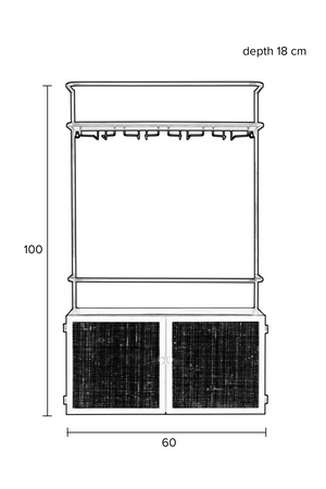 Modern Wall Wine Shelf | DF Guuji | OROA.com