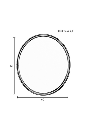 Round Black Minimalist Mirror | DF Matz | Oroa.com