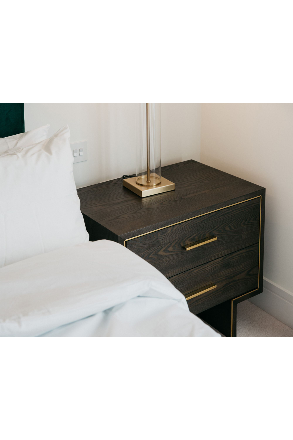 Dark Brown Rectangular Bedside Table | Liang & Eimil Tigur | Oroa.com