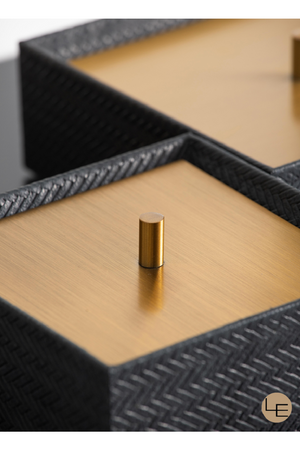 Chevron Embossed Leather Box | Liang & Eimil Desmalter | Oroa.com