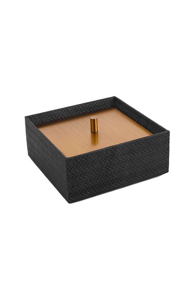 Chevron Embossed Leather Box | Liang & Eimil Desmalter | Oroa.com