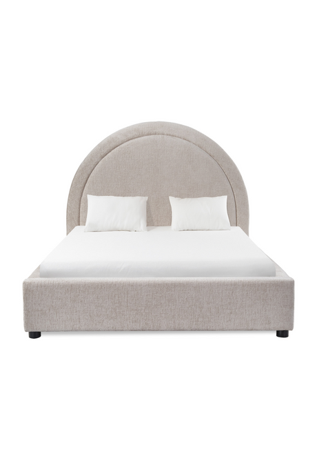 Taupe Chenille Arched King Bed | Liang & Eimil Lagos | Oroa.com