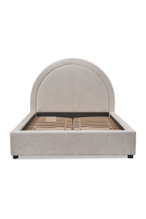 Taupe Chenille Arched King Bed | Liang & Eimil Lagos | Oroa.com