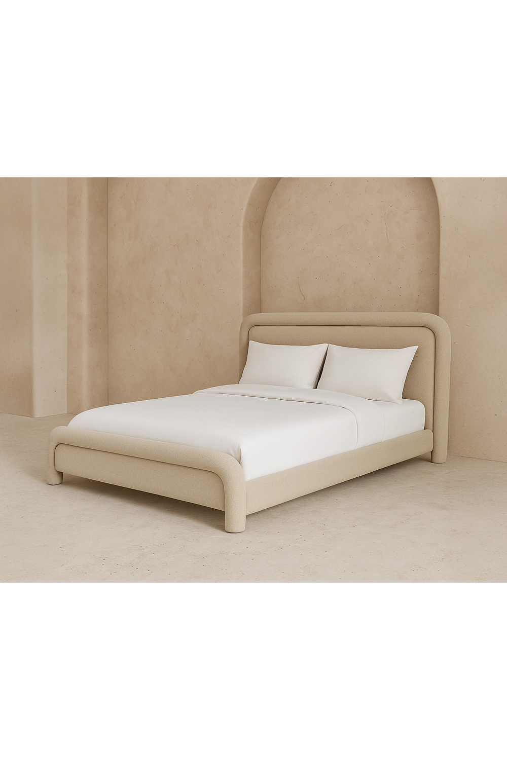 Cream Upholstered King Bed | Liang & Eimil Bareta | Oroa.com