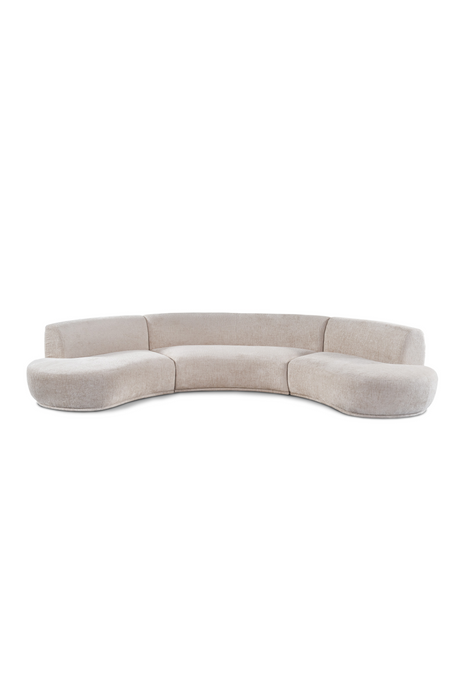 Taupe Chenille Curved Sofa | Liang & Eimil Pip | Oroa.com