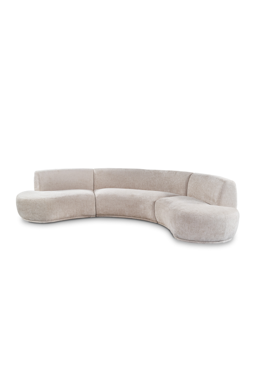 Taupe Chenille Curved Sofa | Liang & Eimil Pip | Oroa.com