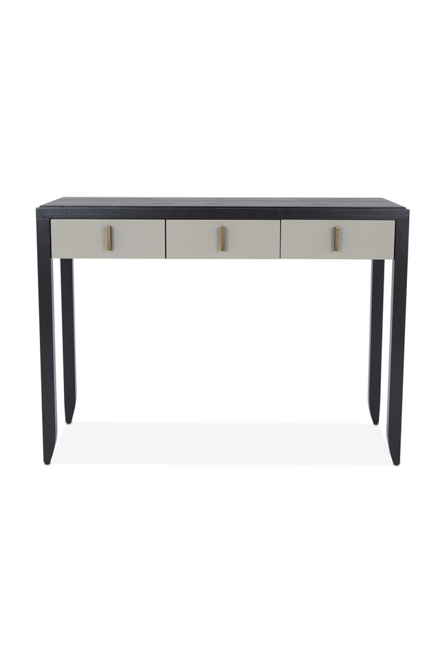 Taupe Leather 3-Drawer Dressing Table | Liang & Eimil Garda | Oroa.com