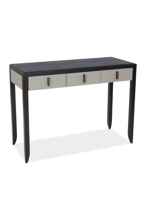 Taupe Leather 3-Drawer Dressing Table | Liang & Eimil Garda | Oroa.com