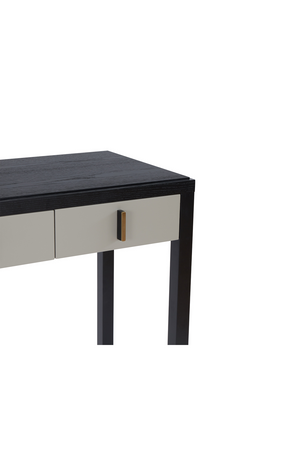 Taupe Leather 3-Drawer Dressing Table | Liang & Eimil Garda | Oroa.com