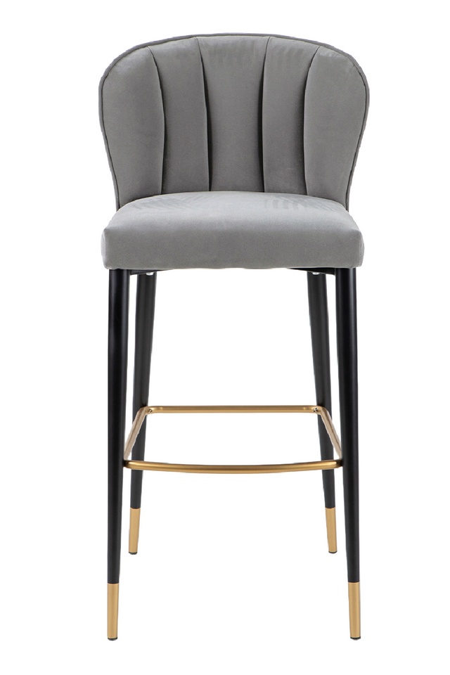 Gray Velvet Bar Stool | Liang & Eimil Maya | Oroatrade.com