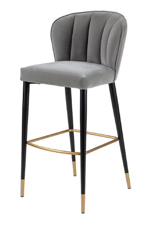 Gray Velvet Bar Stool | Liang & Eimil Maya | Oroatrade.com