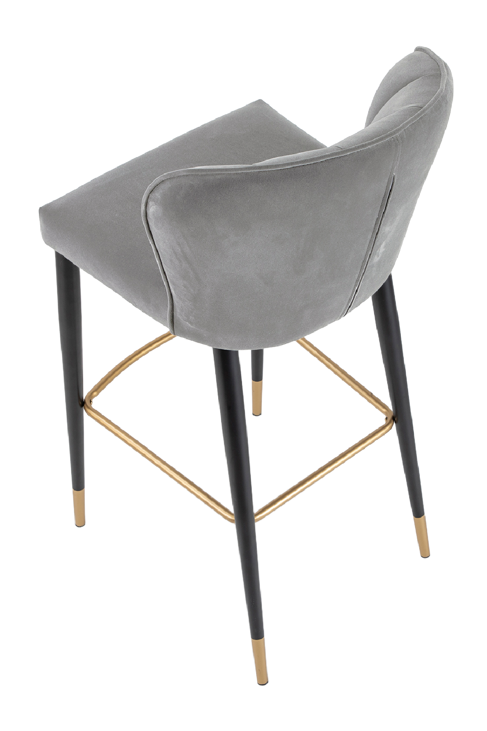 Gray Velvet Bar Stool | Liang & Eimil Maya | Oroa.com