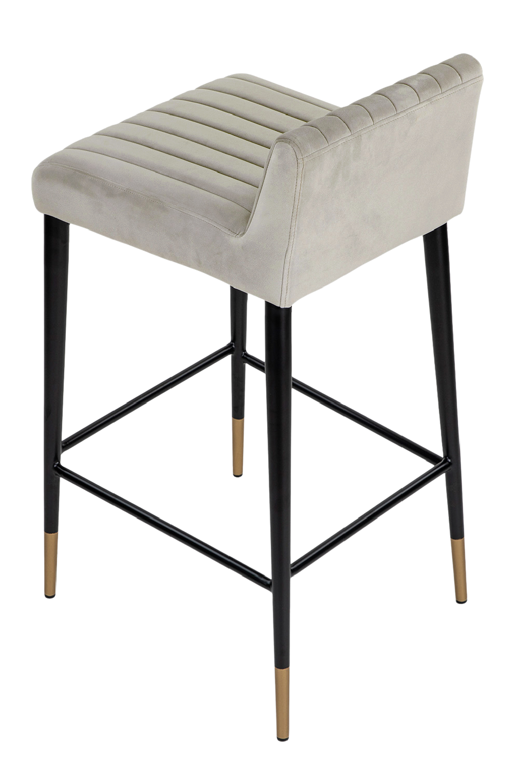 Gray Velvet Modern Bar Stool | Liang & Eimil Coltrane | Oroa.com