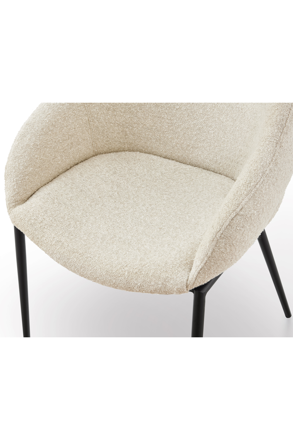 White Bouclé Dining Chair | Liang & Eimil Amer | Oroa.com