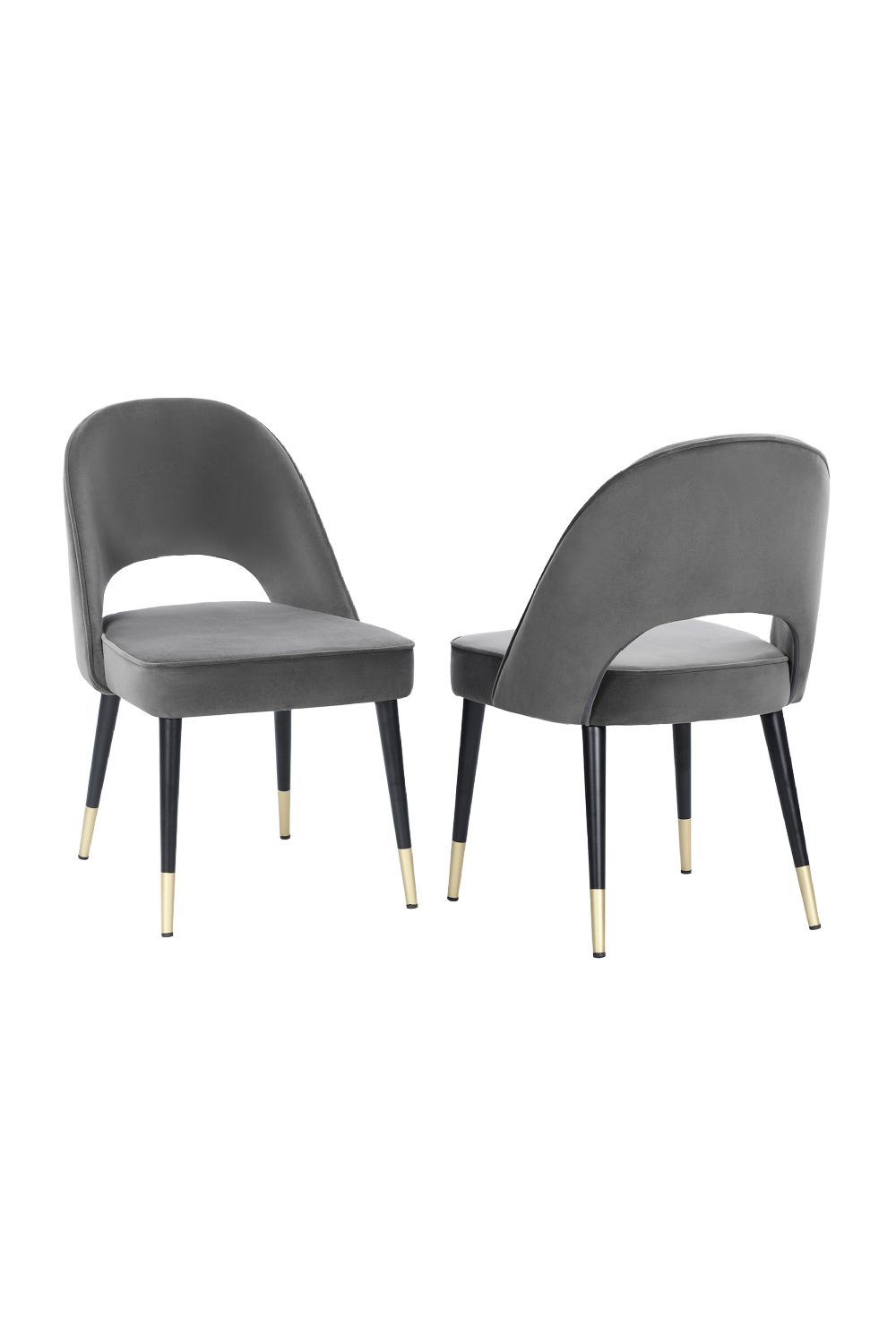 Gray Velvet Dining Chairs (2) | Liang & Eimil Yves | Oroa.com