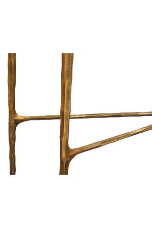 Cobra Console Table – Textured Antique Brass and Glass | Oroa.com