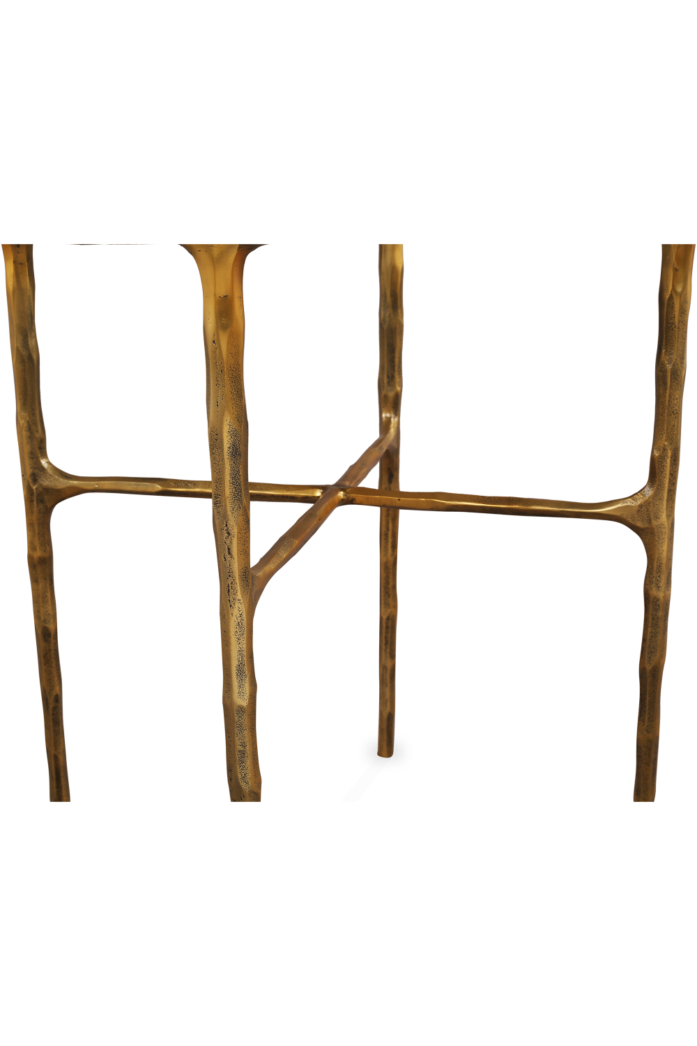 Textured Brass Round Side Table | Liang & Eimil Cobra | Oroa.com