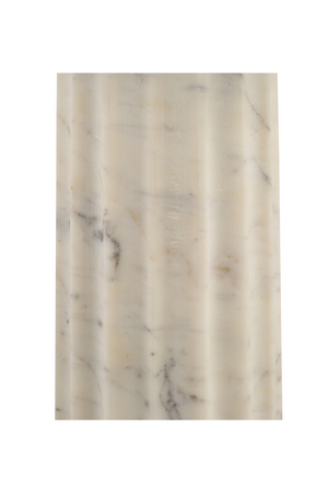 Fluted White Marble Side Table | Liang & Eimil Romano | Oroatrade.com