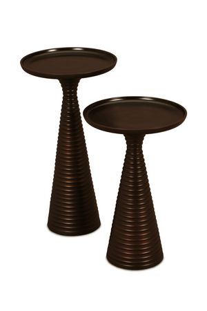 Ridged Bronze Side Tables (2) | Liang & Eimil Othelo | Oroa.com
