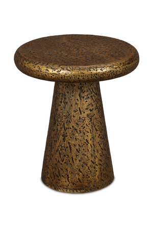 Textured Brass Pedestal Side Table | Liang & Eimil Cotto | Oroa.com