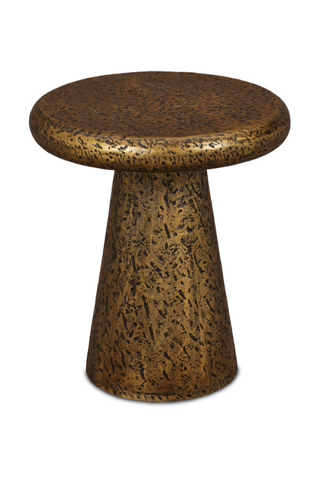 Textured Brass Pedestal Side Table | Liang & Eimil Cotto | Oroa.com