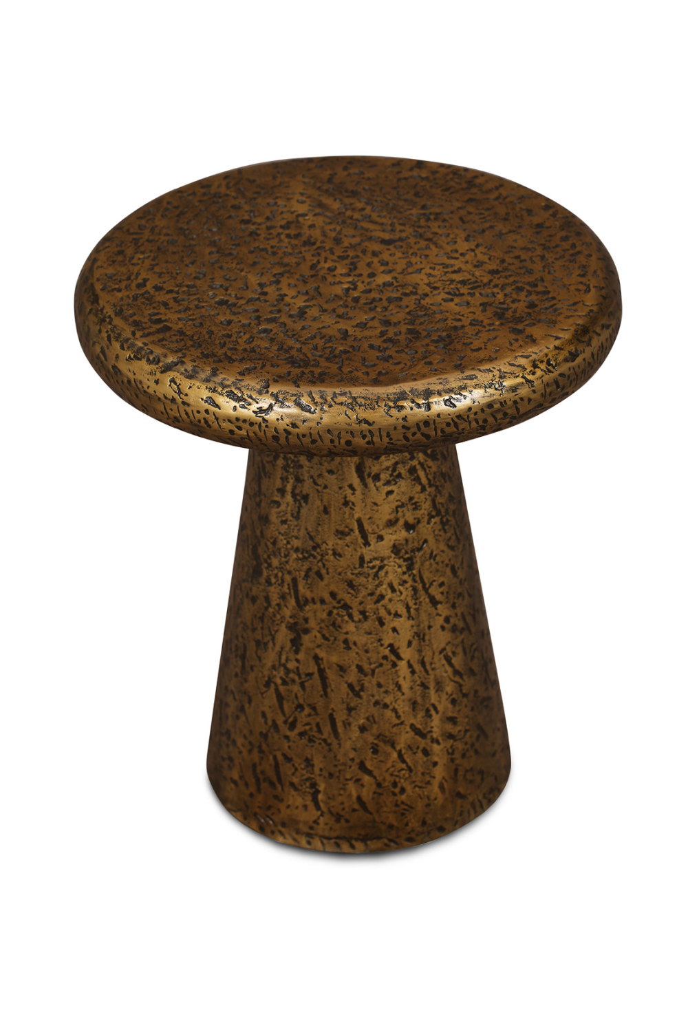 Textured Brass Pedestal Side Table | Liang & Eimil Cotto | Oroa.com