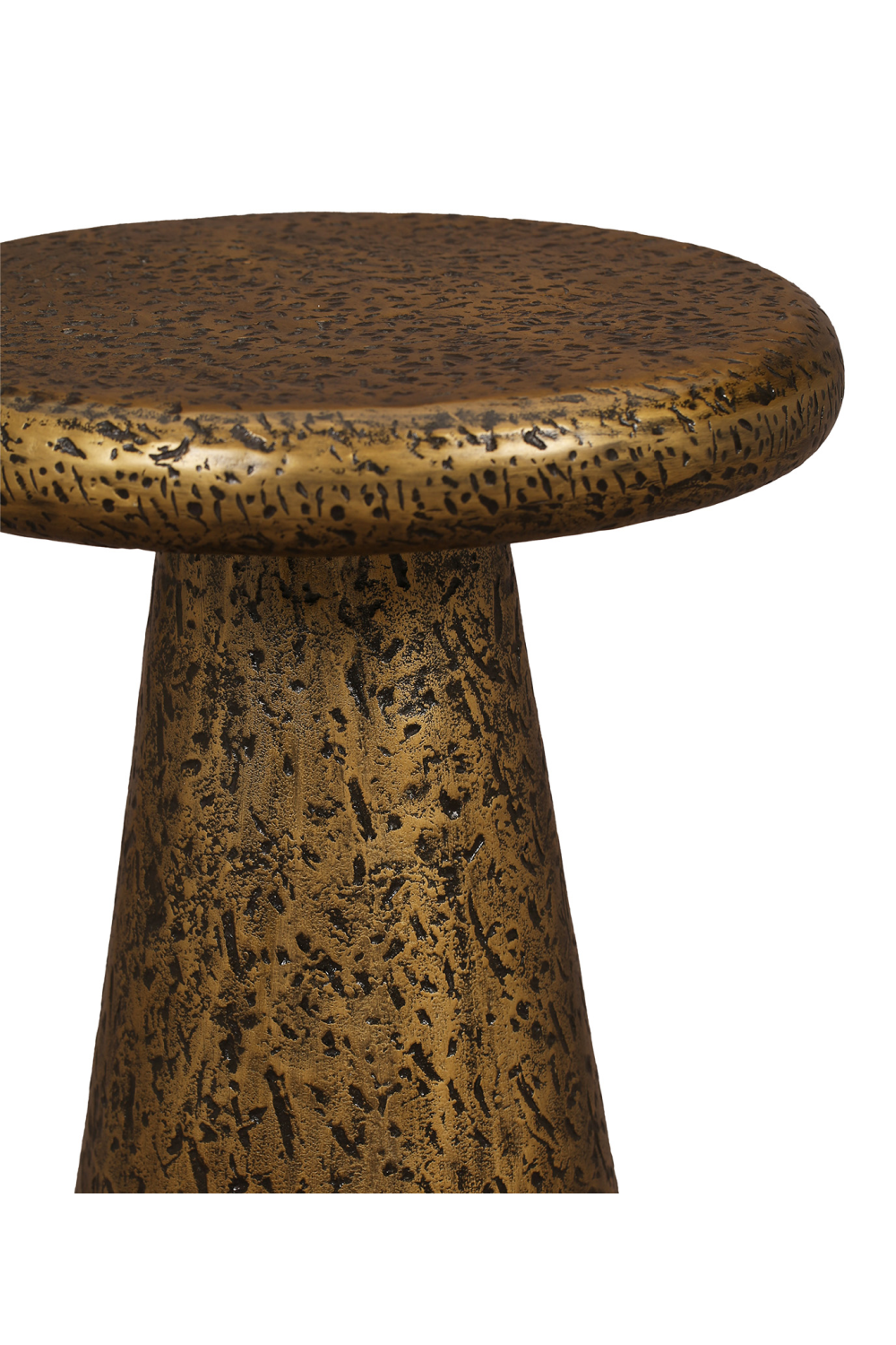 Textured Brass Pedestal Side Table | Liang & Eimil Cotto | Oroa.com