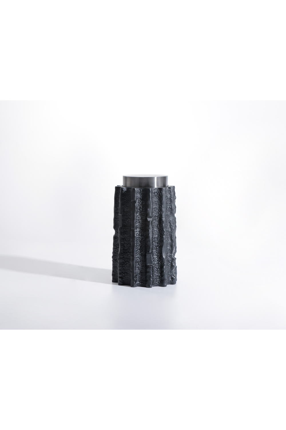 Black Textured Tube Jar | Liang & Eimil Meteorite | Oroa.com